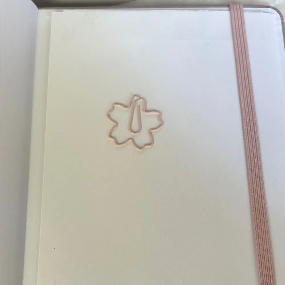 Tsuki Pink light color  Notebook with Gold Accents new notebook therapy
